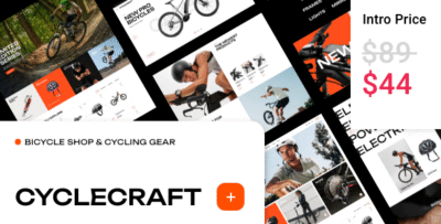 CycleCraft - Bicycle Shop and Bike Parts WordPress Theme