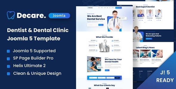 Decare - Dentist and Medical Joomla 5 Template Decare - Dentist and Medical Joomla 5 Template
