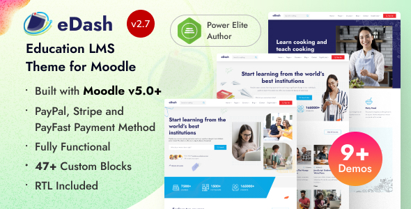 eDash - Education LMS Theme for Moodle 5 eDash - Education LMS Theme for Moodle 5