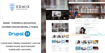 Edmix - Powerful Education, Courses Online Drupal 11 Theme