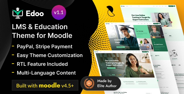 Edoo - Live Training Courses LMS Theme for Moodle Edoo - Live Training Courses LMS Theme for Moodle