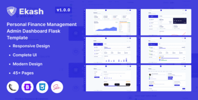Ekash - Personal Finance Management Admin Dashboard Flask Template