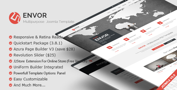 Envor - Fully Multipurpose Joomla Template Envor - Fully Multipurpose Joomla Template