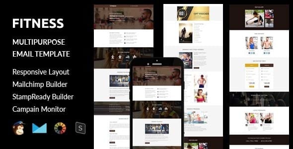 Fitness - Multipurpose Responsive Email Template + Stampready Online Builder Access Fitness - Multipurpose Responsive Email Template + Stampready Online Builder Access