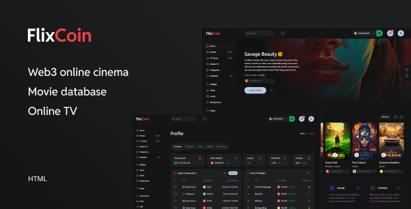 FlixCoin - Web3 Online Cinema HTML Template FlixCoin - Web3 Online Cinema HTML Template