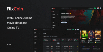 FlixCoin – Web3 Online Cinema HTML Template