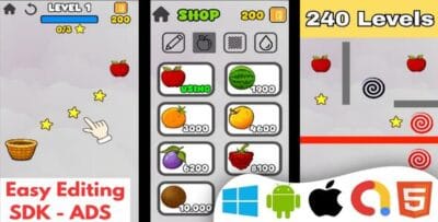 Fruit Basket - HTML5 Game + Mobile Version - android & ios - Godot 4x