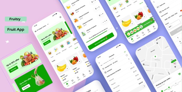 Fruitzy - WooCommerce Flutter App for Fruit & Grocery Delivery Fruitzy - WooCommerce Flutter App for Fruit & Grocery Delivery