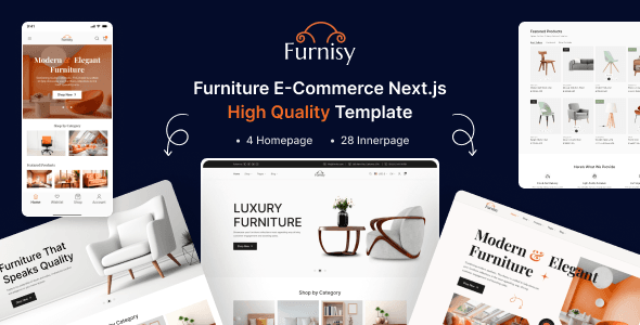 Furnisy - Furniture eCommerce React NextJS Tailwind Template Furnisy - Furniture eCommerce React NextJS Tailwind Template