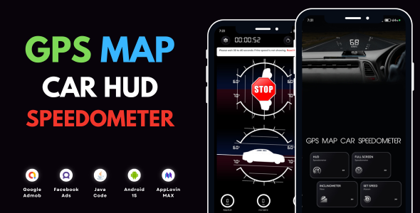 GPS Map Car Speedometer with AdMob Ads Android GPS Map Car Speedometer with AdMob Ads Android