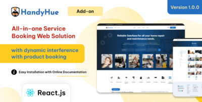 Handyhue - React On Demand Service Booking Website