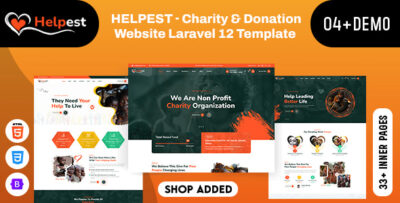 Helpest - Charity & Donation Website Laravel 12 Template