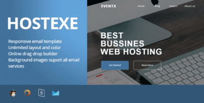Hostx - Hosting Responsive Email Template + StampReady Builder