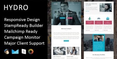 Hydro - Multipurpose Responsive Email Template + Stampready Builder