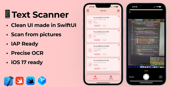 iOS 17 Swift TextScan App | OCR Scanner App with IAP iOS 17 Swift TextScan App | OCR Scanner App with IAP