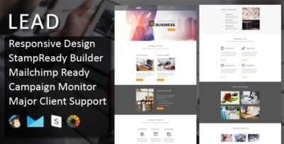 LEAD - Multipurpose Responsive Email Template + Stampready Builder