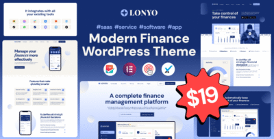 Lonyo - Software, SaaS & Startup WordPress Theme