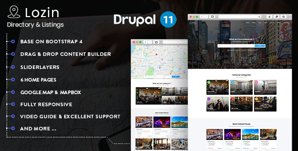 Lozin - Directory & Listing Drupal 11 Theme Lozin - Directory & Listing Drupal 11 Theme