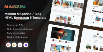 Magzin - Creative Magazine & Blog HTML Template