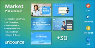 MarketPlus - Marketing Unbounce Landing Page Pack