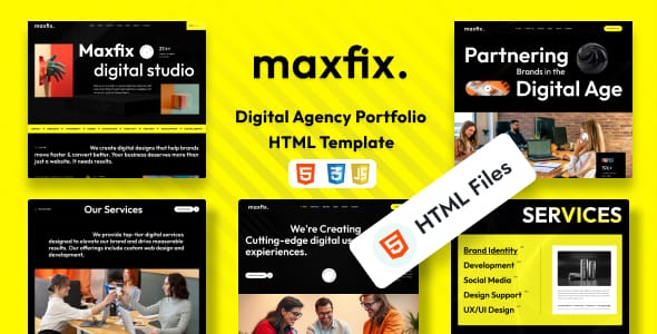 Maxfix - Digital Agency Portfolio HTML Template Maxfix - Digital Agency Portfolio HTML Template