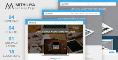 Mithiliya: Multipurpose Landing Page Template