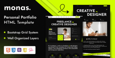 Monas - Personal Portfolio Html Template