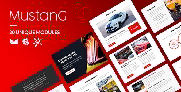 Mustang Email-Template + Online Builder Mustang Email-Template + Online Builder