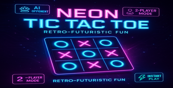 Neon Tic Tac Toe Neon Tic Tac Toe