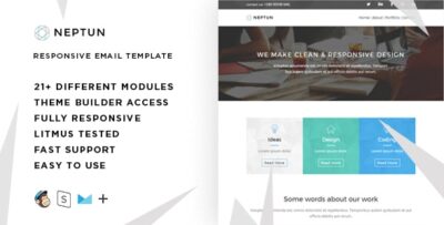Neptun - Responsive HTML Email + StampReady, MailChimp & CampaignMonitor compatible files