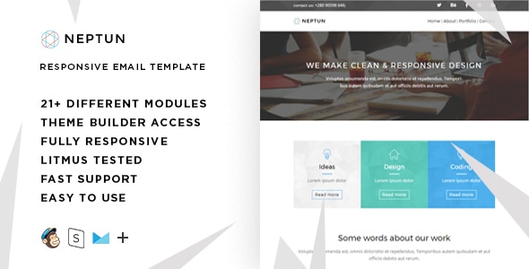 Neptun - Responsive HTML Email + StampReady, MailChimp & CampaignMonitor compatible files Neptun - Responsive HTML Email + StampReady, MailChimp & CampaignMonitor compatible files