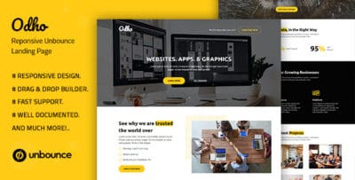 Odho - Responsive Unbounce Landing Page Template