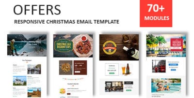 Offers - Responsive Christmas Email Newsletter Template with Stampready Builder Access