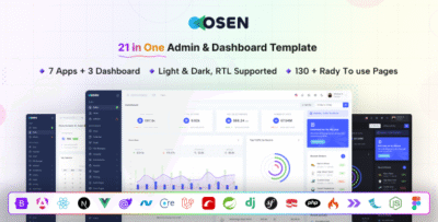 Osen - Multipurpose Admin & Dashboard Template + Figma
