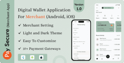 Pay Secure - Digital Wallet Application For Merchant (Android, iOS)