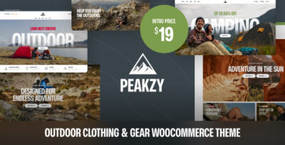 Peakzy - Outdoor Clothing & Gear WooCommerce Theme