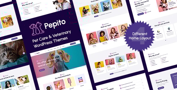 Pepito - Pet Care WordPress Theme Pepito - Pet Care WordPress Theme