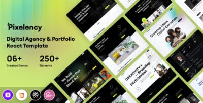 Pixelency - Digital Agency & Creative Portfolio React Template