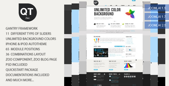 QT - Clean and Fresh Styles Joomla Template QT - Clean and Fresh Styles Joomla Template