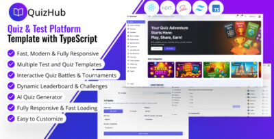QuizHub - Quiz & Test Platform Next.js Template