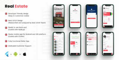 RealEstate SellerPro - Property Listing & Agent App (Flutter + Node.js)