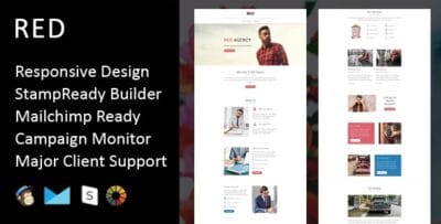 Red - Multipurpose Responsive Email Template + Stampready Builder