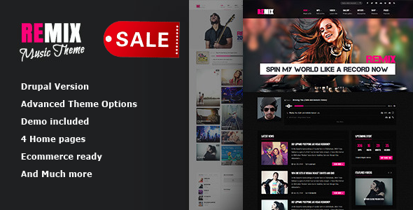 Remix - The Music Band And Club Party Commerce Drupal RTL Theme Remix - The Music Band And Club Party Commerce Drupal RTL Theme
