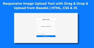 Responsive Image Upload Tool with Drag & Drop & URL Input | HTML, CSS & JS