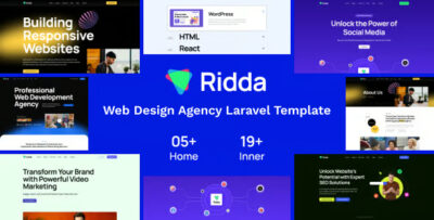 Ridda - Web Design Agency Laravel Template