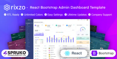 Rixzo - React Bootstrap Admin Dashboard Template