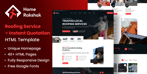 Roofing Services with Instant Quotation HTML Template - Home Rakshak Roofing Services with Instant Quotation HTML Template - Home Rakshak