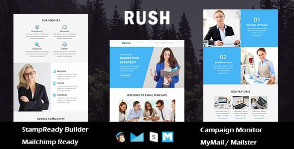 Rush - Multipurpose Responsive Email Template With Online Stampready Builder Access Rush - Multipurpose Responsive Email Template With Online Stampready Builder Access