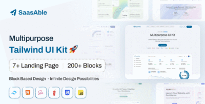 SaasAble - Tailwind Multipurpose UI Kit for Saas, Startup & Agency