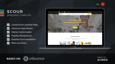 Scour - Construction Unbounce Landing Page